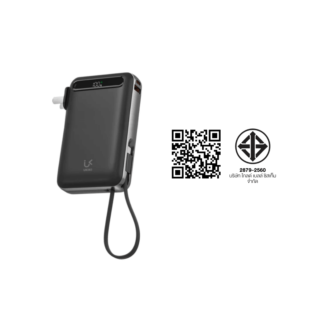 แบตเตอรี่สำรอง UKIKI KP20AC-01-BLK PWB 20KMAH + C CABLE + AC BLACK_7